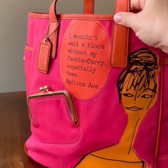 EUC, Coach, Rare, Limited Edition, Bonnie Cashin, Kiss Lock Turn Lock Tote - Picture 2 of 9